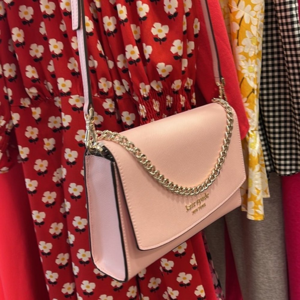 Kate Spade Carson Convertible Crossbody Chalk Pink - Picture 2 of 16